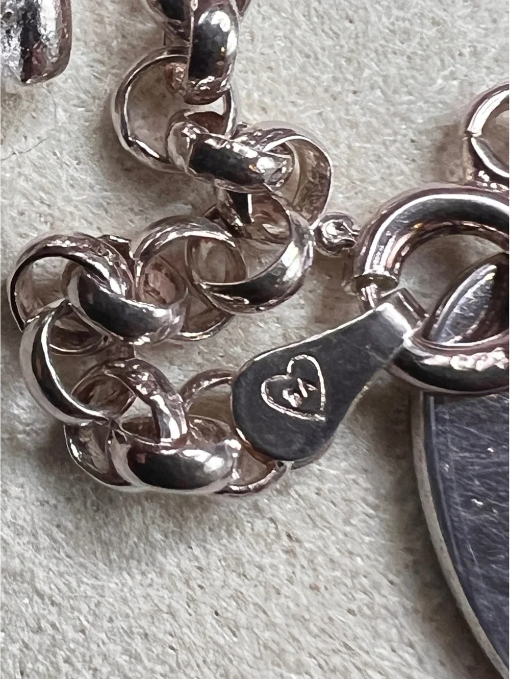 Charm Bracelet Teddy Bunny Heart Stefani Argento 925 Italy Sterling Silver